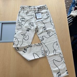 White Jeans with faces